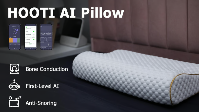 HOOTI: The Next Gen Of Bone Conduction AI Anti-Snore Pillow