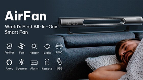 Haxson - Smart AirFan With 20 Features For Your Bed