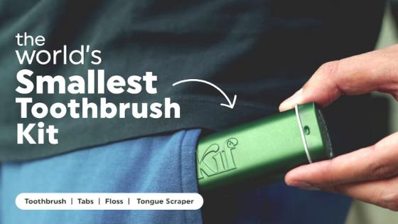 KIF | Pocket-Sized Titanium Toothbrush Kit For On-The-Go