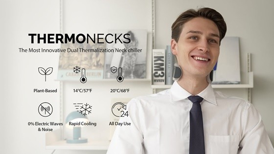 THERMONECKS: 8 Hour Neck Cooler with No Cold Pain