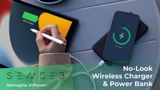 SENSE3: No-Look Wireless Charging Pad For All Apple Devices