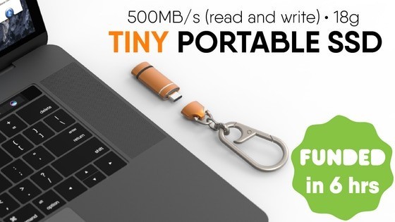 Bullet SSD: Tiny & High Speed Drive - Fits On Your Key-Chain