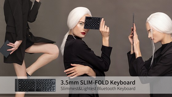 3.5mm World's Slimmest Foldable Wireless Smart Keyboard