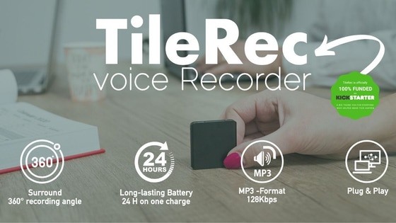 TileRec - World's Slimmest Voice-Activated Recorder