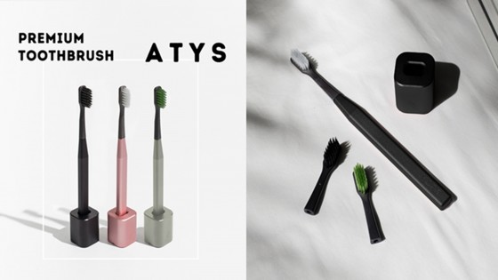 ATYS : New Aluminum Toothbrush With Biodegradable Heads