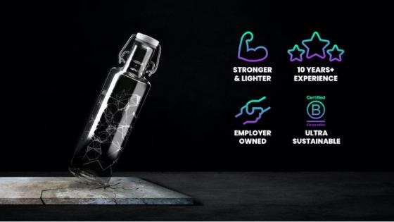 ULTRAGLASS • stronger & lighter bottles with ion technology