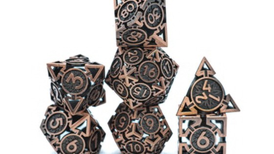 Deadly Arrow Dice: Hollow Metal High Visibility Dnd Dice