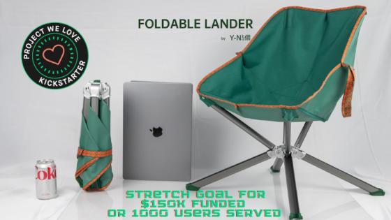 Foldable Lander: Chair, Table/Ottoman