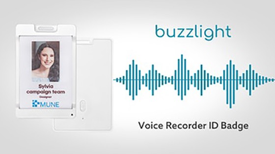 BUZZlight: World's First Wearable Voice Recorder ID Badge