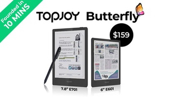 TopJoy Butterfly:Pocket-Sized True Color DES Screen E-Reader