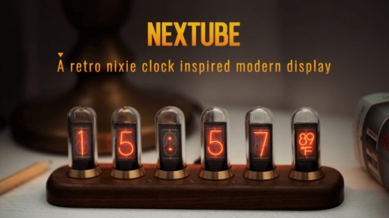 Nextube: retro nixie clock inspired modern display