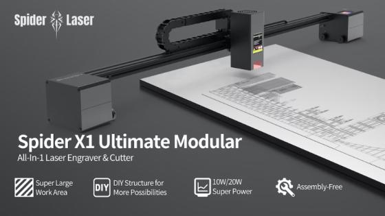 Spider X1 Ultimate Modular All-In-1 Laser Engraver & Cutter