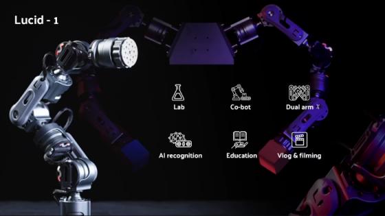 Lucid ONE, Out of box & AI Planning 7DOF robotic arm