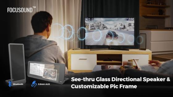 Focusound™: The see-thru glass directional speaker