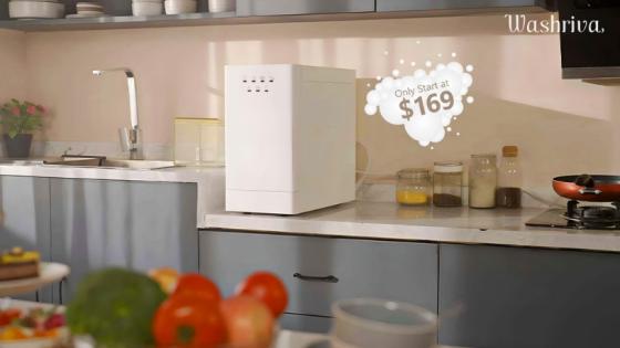 Washriva: Compact Countertop Dishwasher for Small Kitchens