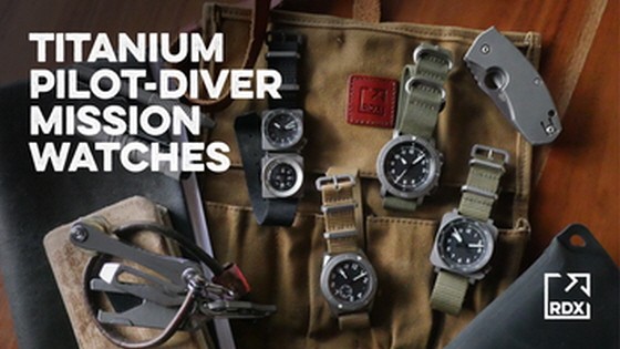 Titanium Pilot-Diver Mission Watches | Redux & Co.