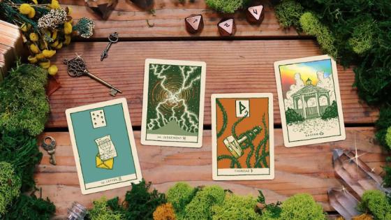 Green Glyphs Tarot, Runes, Oracle & Lenormand