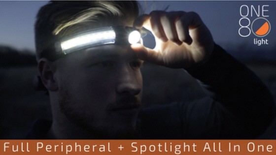 New One80 Headlamp - 180°+ Focused Directional Illumination