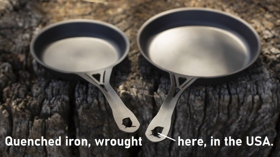 YES to light USA iron! NO to toxic disposable nonstick pans!