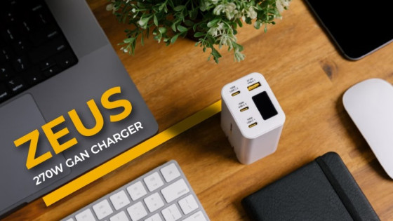 Zeus: Worlds First & Smallest 270W GaN USB-C Charger