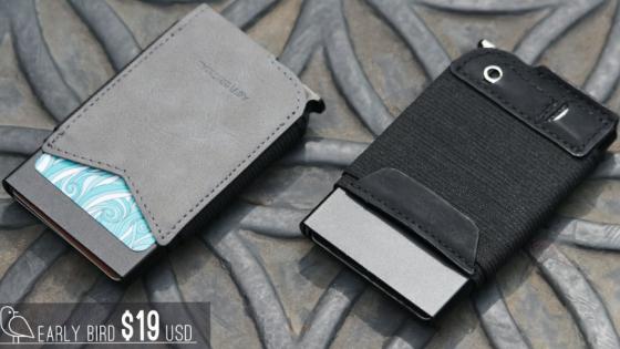 Holdi J1 : Aluminum RFID minimal card holder / slim wallet