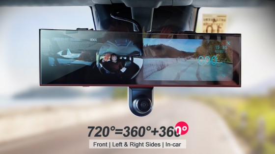 The First 720˚ Panoramic Mirror Dashcam with Parking Mode