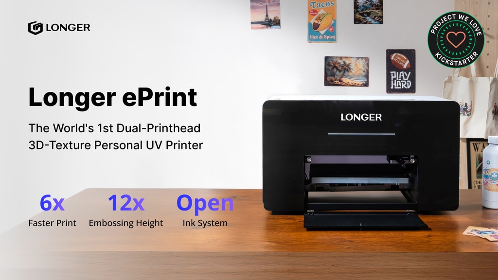 Longer ePrint: the World's 1st Dual-head Personal UV Printer