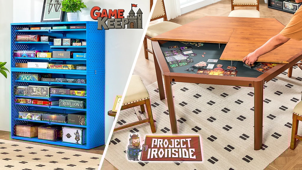 GameKeep Shelfcase + $499 Ironside HEX Game Table