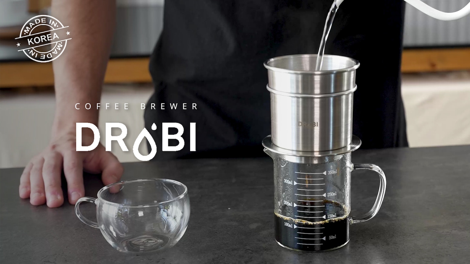 DROBI 1: Eco-friendly, Sustainable, Non bypass coffee brewer