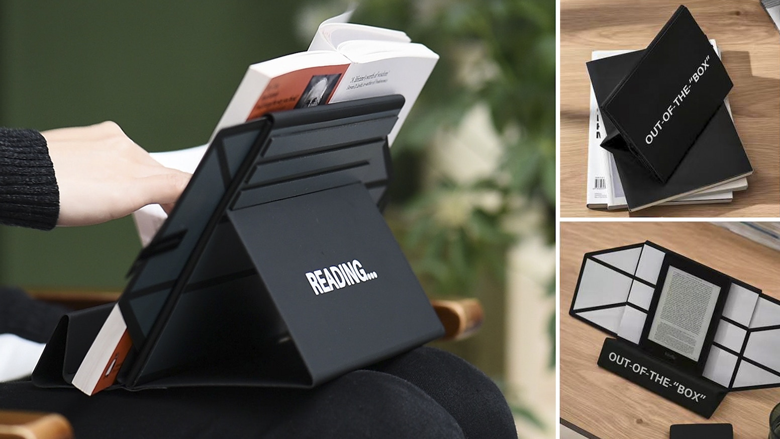 OUT-OF-THE-BOX| Unique portable stand for books & eDevices