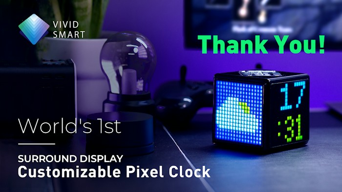 Pixeltime, Surround Display Pixel-Art Clock & Flip Timer