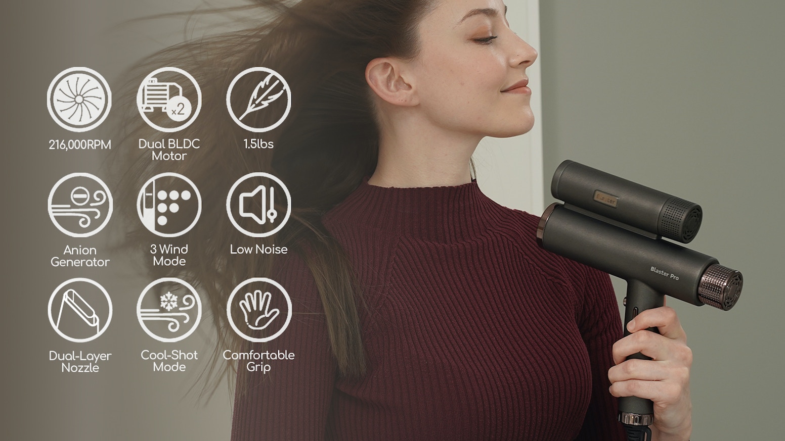 Blaster Pro: The World’s Most Powerful Dual Motor Hair Dryer