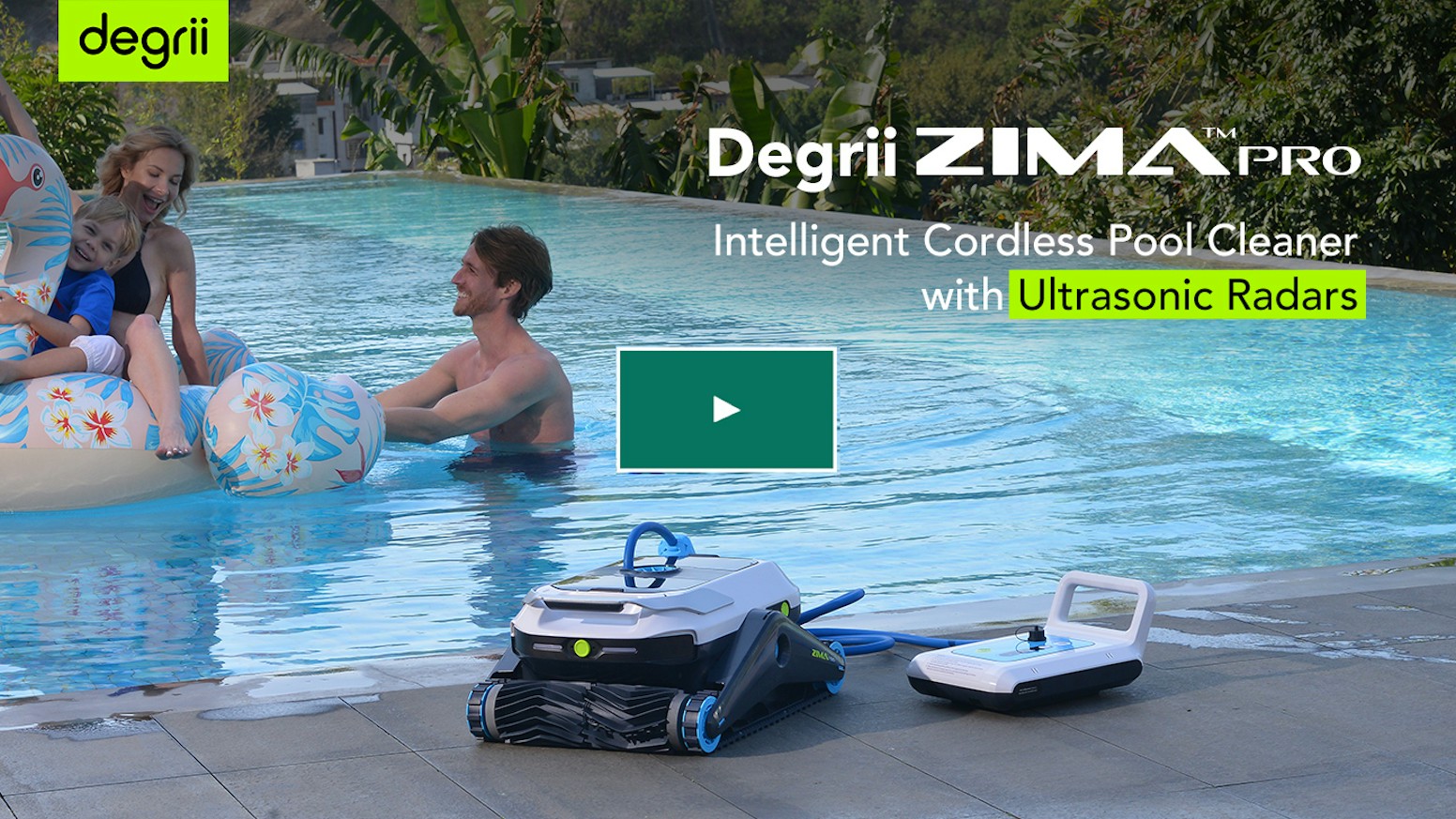 Degrii Zima Pro – Ultrasonic Radar Cordless Pool Cleaner