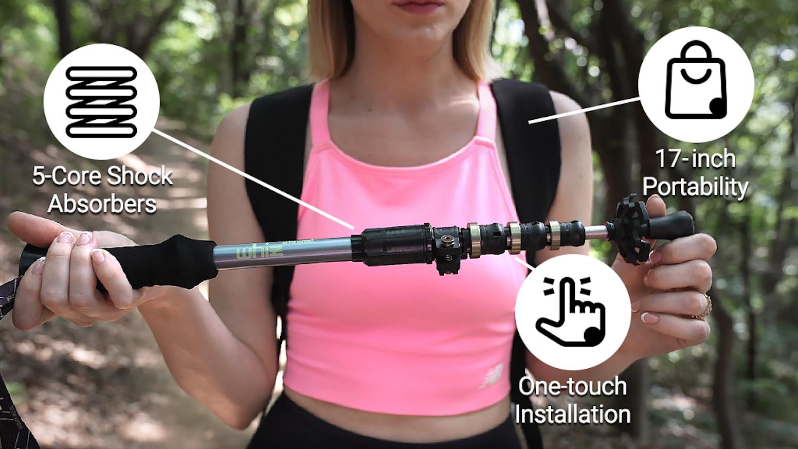 Premium Trekking Pole with 5-Core Shock Absorbers